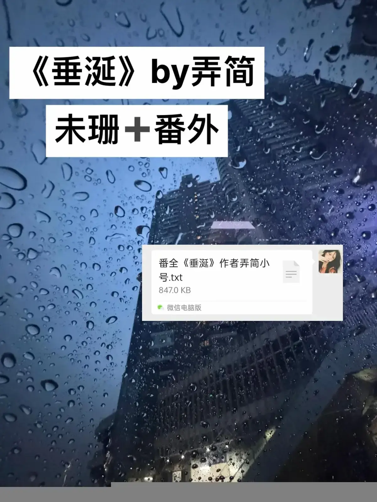 《垂涎》原著小说TXT未删减免费全本-弄简小说全文免费阅读+番外网盘下载
